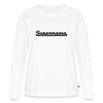 2541614 15919819 supermama - T-shirt manches longues Premium bio Femme - blanc - Devant - Julia (174cm)
