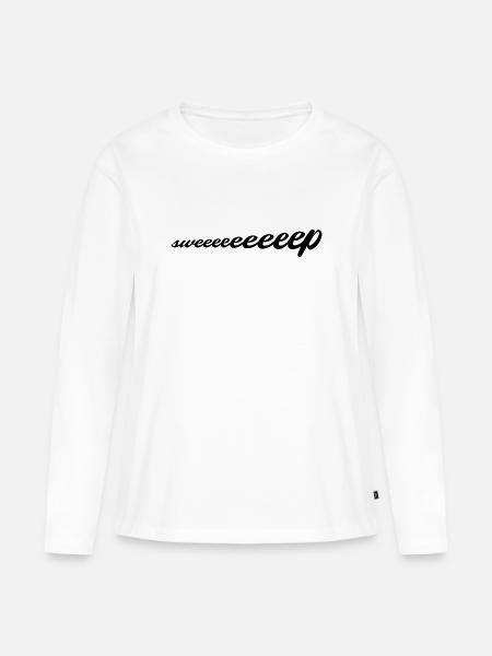 sweeeeeeeeep - Frauen Premium Bio Langarmshirt - Weiß