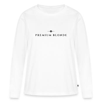 Premium Blonde V.12 - T-shirt manches longues Premium bio Femme - blanc - Devant - Julia (174cm)