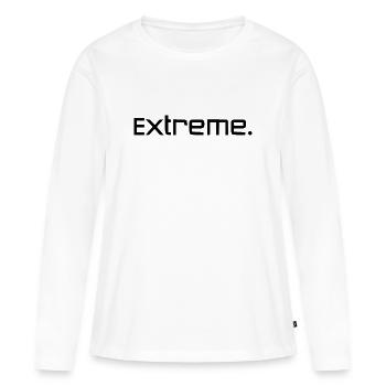 Noir extrême - T-shirt manches longues Premium bio Femme - blanc - Devant - Julia (174cm)
