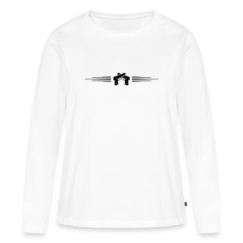 Pistol Symbol Line - Women's Premium Organic Long Sleeve Shirt - white - Front - Julia (174cm)