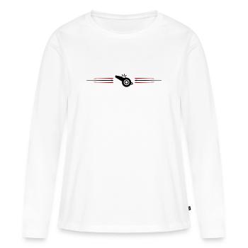Whistle Whistle Line - Women's Premium Organic Long Sleeve Shirt - white - Front - Julia (174cm)