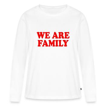 We are family - T-shirt manches longues Premium bio Femme - blanc - Devant - Julia (174cm)