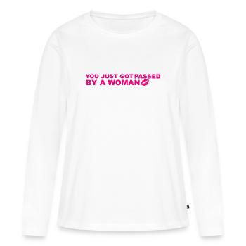 Humor - Frauen Premium Bio Langarmshirt - Weiß - Vorne - Julia (174cm)