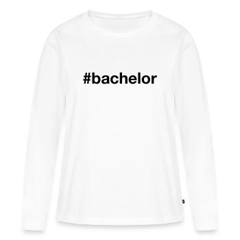 BACHELOR Hashtag - Frauen Premium Bio Langarmshirt - Weiß - Vorne - Julia (174cm)