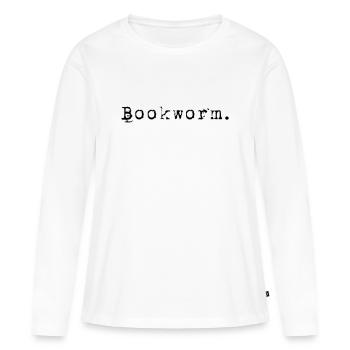 Rat de bibliothèque Livres Rat de bibliothèque - T-shirt manches longues Premium bio Femme - blanc - Devant - Julia (174cm)
