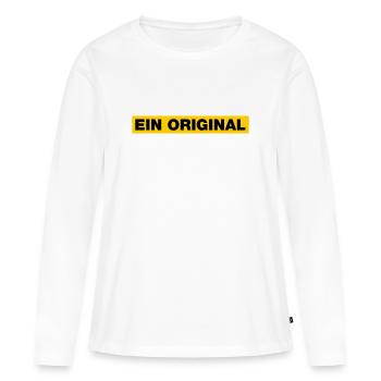 Ein Original - Frauen Premium Bio Langarmshirt - Weiß - Vorne - Julia (174cm)
