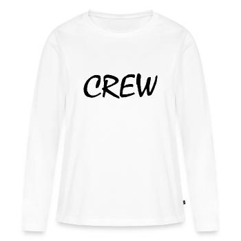 Crew - T-shirt manches longues Premium bio Femme - blanc - Devant - Julia (174cm)