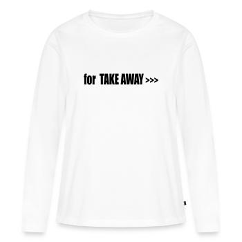 à EMPORTER - T-shirt manches longues Premium bio Femme - blanc - Devant - Julia (174cm)