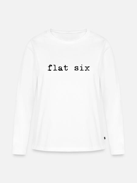 Flat sechs - Frauen Premium Bio Langarmshirt - Weiß