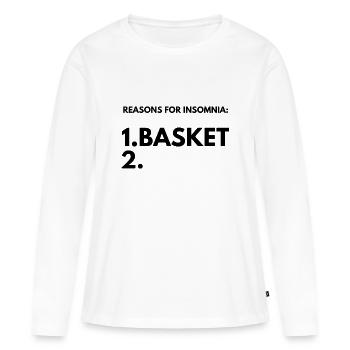 Gift basketball basketball funny sport passion - Women's Premium Organic Long Sleeve Shirt - white - Front - Julia (174cm)