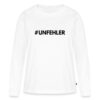 #Unfehler - Frauen Premium Bio Langarmshirt - Weiß - Vorne - Julia (174cm)