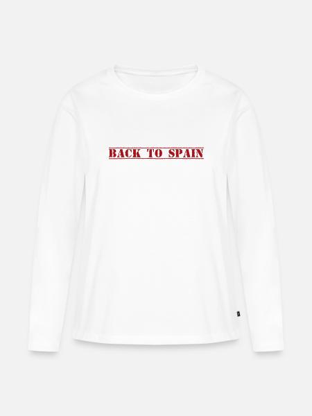 Spain Spanien - Frauen Premium Bio Langarmshirt - Weiß