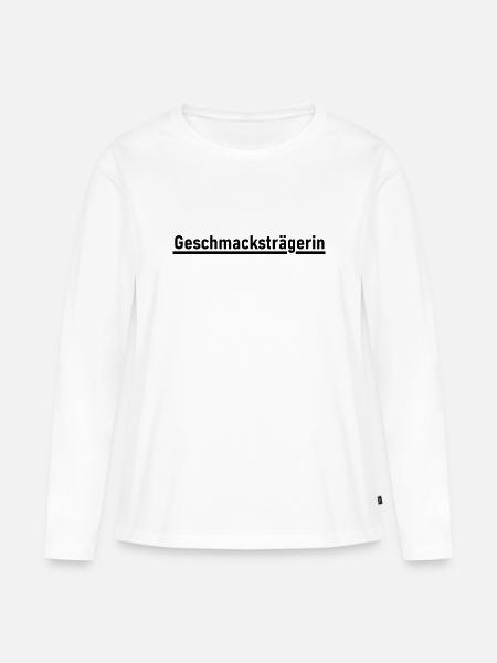 Geschmacksträgerin - Frauen Premium Bio Langarmshirt - Weiß