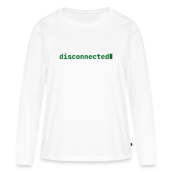 Fühle mich ABGEKOPPELT | Entwicklerstimmung | Dunkel - Frauen Premium Bio Langarmshirt - Weiß - Vorne - Julia (174cm)