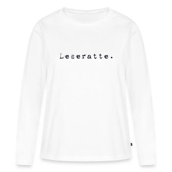 Leseratte - Frauen Premium Bio Langarmshirt - Weiß - Vorne - Julia (174cm)
