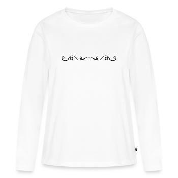 Gamme d’ornements - T-shirt manches longues Premium bio Femme - blanc - Devant - Julia (174cm)