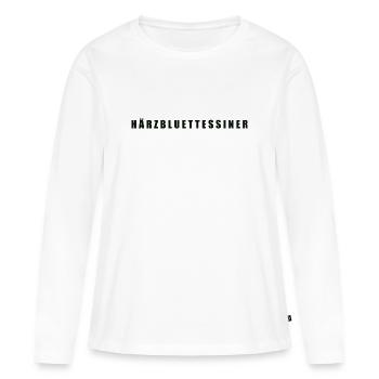 Härzbluettessiner Canton du Tessin - T-shirt manches longues Premium bio Femme - blanc - Devant - Julia (174cm)