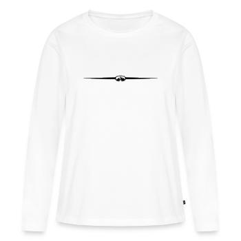 Stations de ski Ski Goggles Line - T-shirt manches longues Premium bio Femme - blanc - Devant - Julia (174cm)