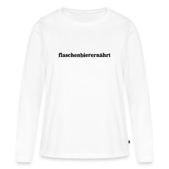 Bière en bouteille - T-shirt manches longues Premium bio Femme - blanc - Devant - Julia (174cm)