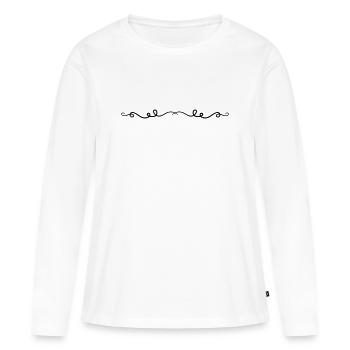 Gamme d’ornements - T-shirt manches longues Premium bio Femme - blanc - Devant - Julia (174cm)
