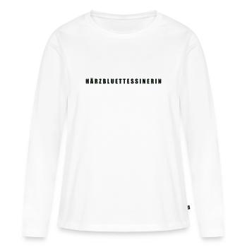Härzbluettessinerin, canton du Tessin - T-shirt manches longues Premium bio Femme - blanc - Devant - Julia (174cm)