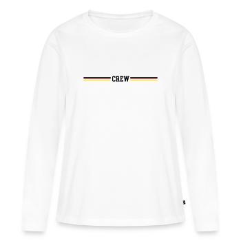 Équipage Pavillon allemand - T-shirt manches longues Premium bio Femme - blanc - Devant - Julia (174cm)