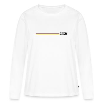 Équipage Pavillon allemand - T-shirt manches longues Premium bio Femme - blanc - Devant - Julia (174cm)