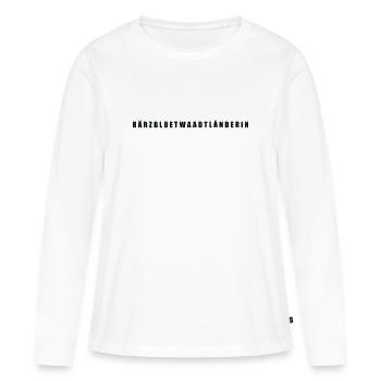 Härzbluetwaadtlander, Canton de Vaud - T-shirt manches longues Premium bio Femme - blanc - Devant - Julia (174cm)