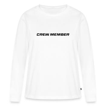 membre d’équipage - T-shirt manches longues Premium bio Femme - blanc - Devant - Julia (174cm)