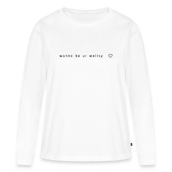 Voulez être votre t-shirt fan hors campus de Wellsy - T-shirt manches longues Premium bio Femme - blanc - Devant - Julia (174cm)