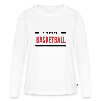 Gift basketball basketball funny sport passion - Women's Premium Organic Long Sleeve Shirt - white - Front - Julia (174cm)