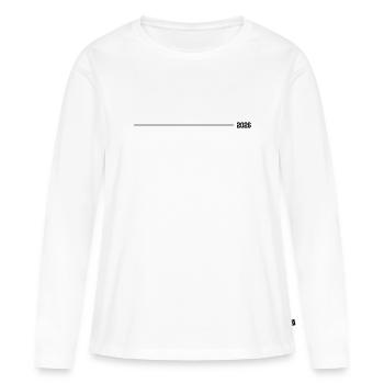 Accident vasculaire cérébral en 2026 - T-shirt manches longues Premium bio Femme - blanc - Devant - Julia (174cm)