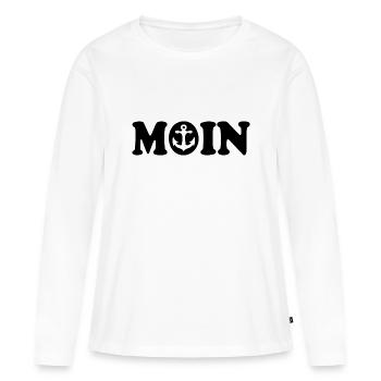 Moin - T-shirt manches longues Premium bio Femme - blanc - Devant - Julia (174cm)