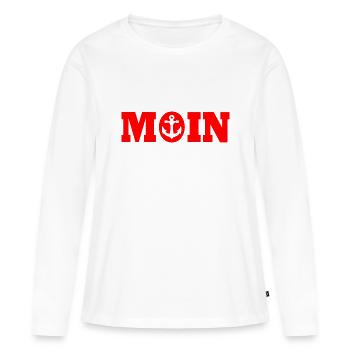 Par Moin - T-shirt manches longues Premium bio Femme - blanc - Devant - Julia (174cm)