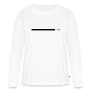 Accident vasculaire cérébral en 2026 - T-shirt manches longues Premium bio Femme - blanc - Devant - Julia (174cm)