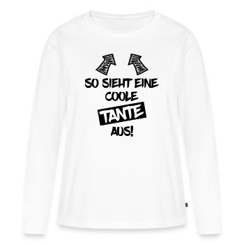 La famille de tante cool - T-shirt manches longues Premium bio Femme - blanc - Devant - Julia (174cm)