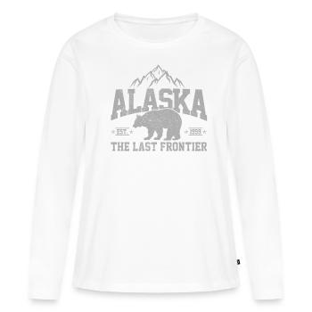 Alaska - T-shirt manches longues Premium bio Femme - blanc - Devant - Julia (174cm)
