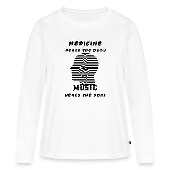 Music Music Music Music Music Music Music Music - Women's Premium Organic Long Sleeve Shirt - white - Front - Julia (174cm)