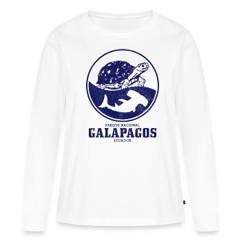 Galapagos Îles - T-shirt manches longues Premium bio Femme - blanc - Devant - Julia (174cm)