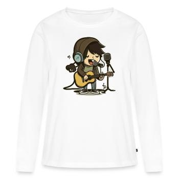 Rocker - Women's Premium Organic Long Sleeve Shirt - white - Front - Julia (174cm)