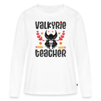 Viking Woman Teacher Valkyrie - Women's Premium Organic Long Sleeve Shirt - white - Front - Julia (174cm)