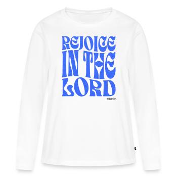 Christentum Christlicher Bibelvers - Frauen Premium Bio Langarmshirt - Weiß - Vorne - Julia (174cm)