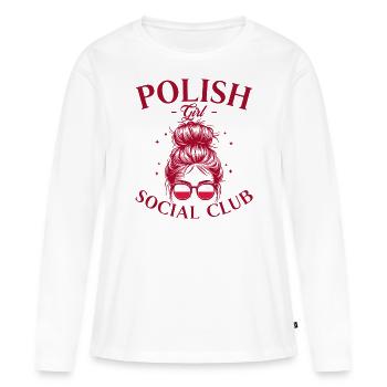 Femme Social Club Fille Polonaise - Women's Premium Organic Long Sleeve Shirt - white - Front - Julia (174cm)