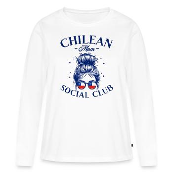 Mother Social Club Chilean Mom - Women's Premium Organic Long Sleeve Shirt - white - Front - Julia (174cm)