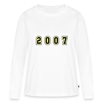 2007 Jahr Zahl - Frauen Premium Bio Langarmshirt - Weiß - Vorne - Julia (174cm)