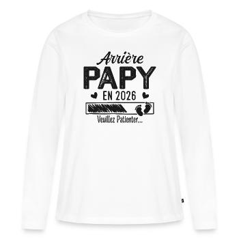 Ur-Opa im Jahr 2026 Geschenk Zukunft Opa - Frauen Premium Bio Langarmshirt - Weiß - Vorne - Julia (174cm)