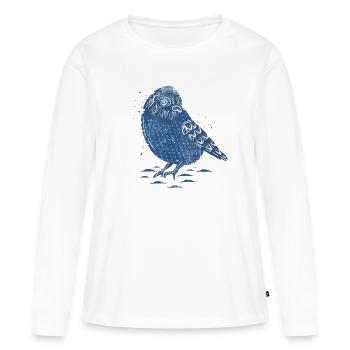 Hiver - T-shirt manches longues Premium bio Femme - blanc - Devant - Julia (174cm)