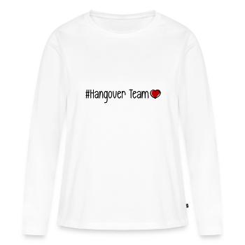 Gueule de bois Cœur d’équipe - T-shirt manches longues Premium bio Femme - blanc - Devant - Julia (174cm)
