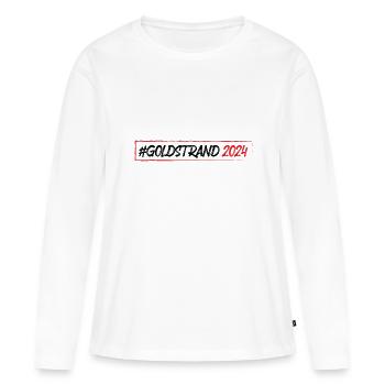 Sables d’or 2024 - T-shirt manches longues Premium bio Femme - blanc - Devant - Julia (174cm)